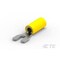Te Connectivity Fork Terminal, #6 Stud Size, 6 mm², 600 V, Vinyl, PVC Insulated, Yellow 342197-1 - alternate 1